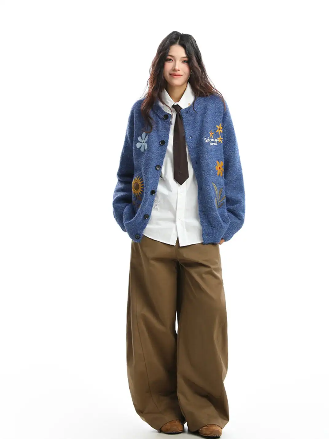 BIGGOLD | Retro Floral Embroidered Cardigan