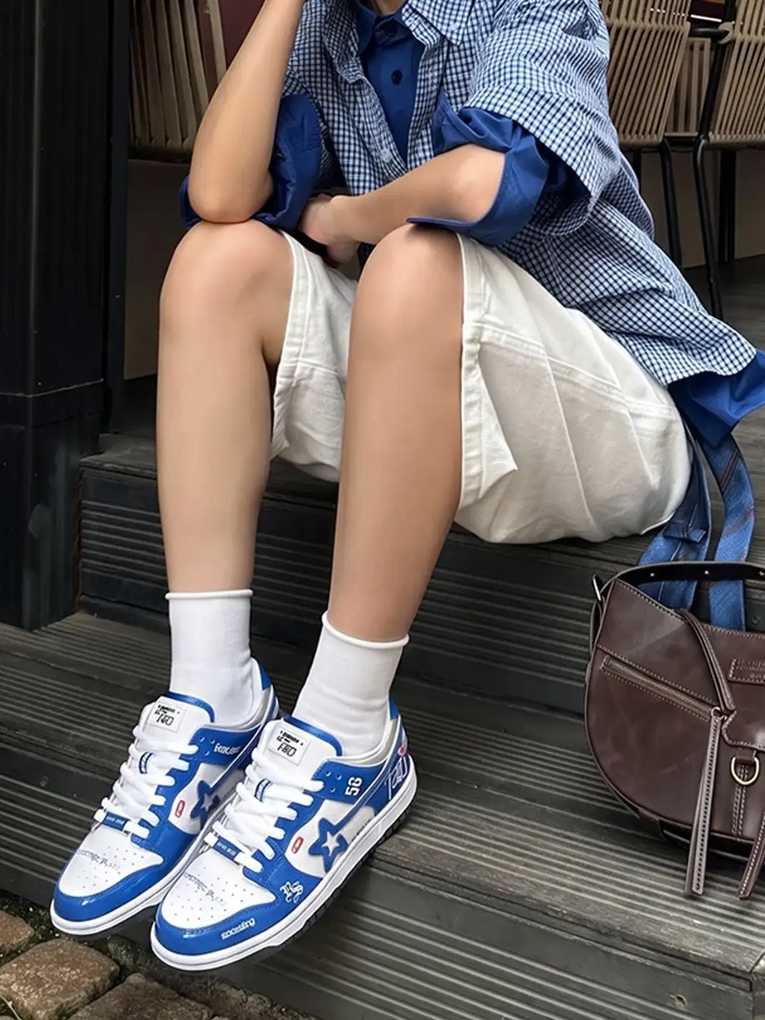 RIPSTAR丨Electric Blue Retro Sneakers