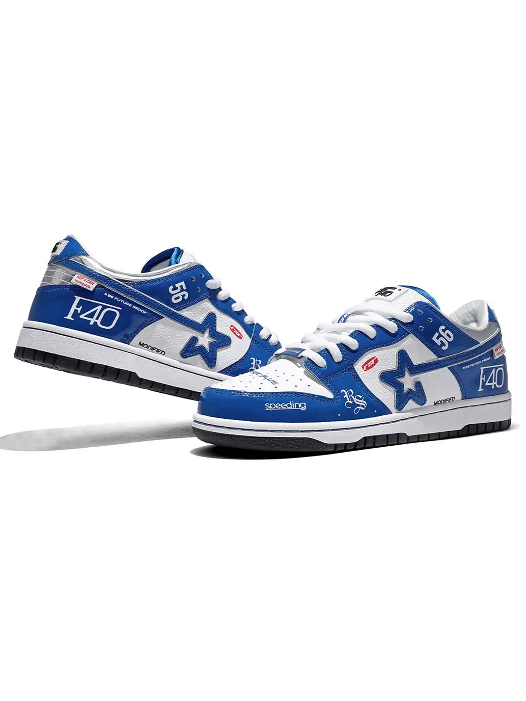 RIPSTAR丨Electric Blue Retro Sneakers