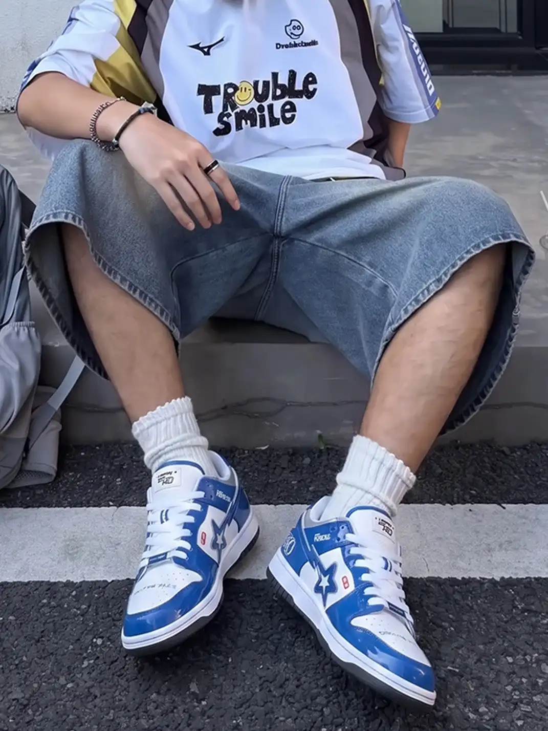 RIPSTAR丨Electric Blue Retro Sneakers