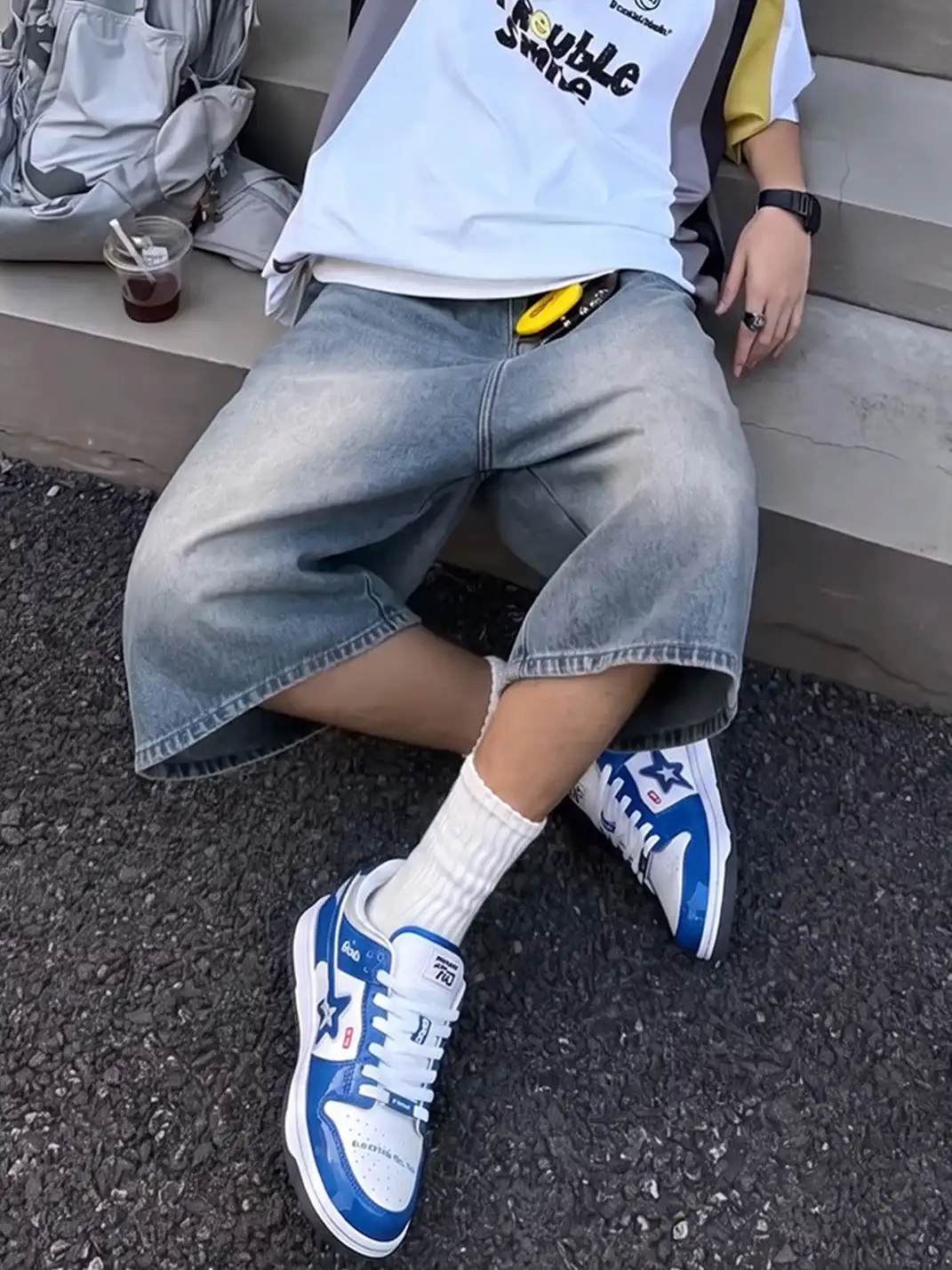 RIPSTAR丨Electric Blue Retro Sneakers