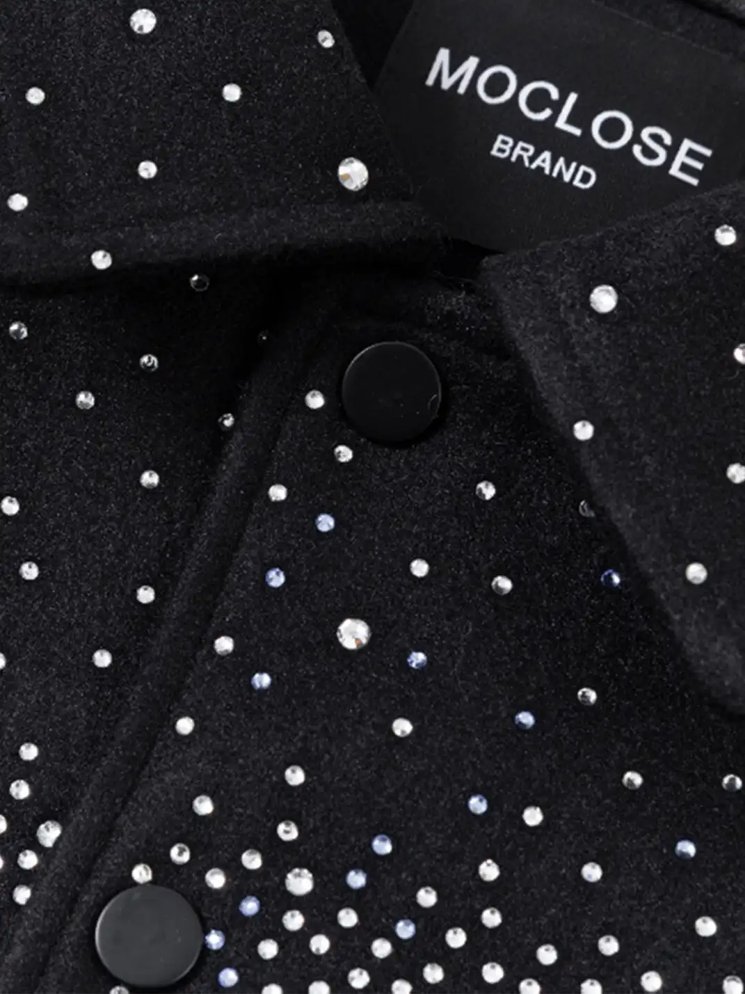 Moclose | Rhinestone Thickened Baseball Jacket
