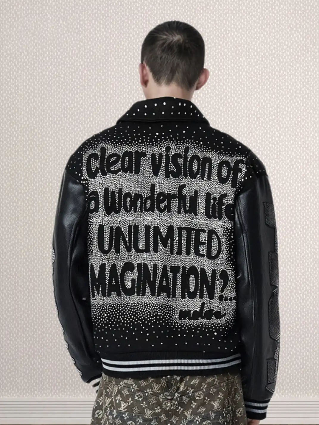 Moclose | Rhinestone Thickened Baseball Jacket