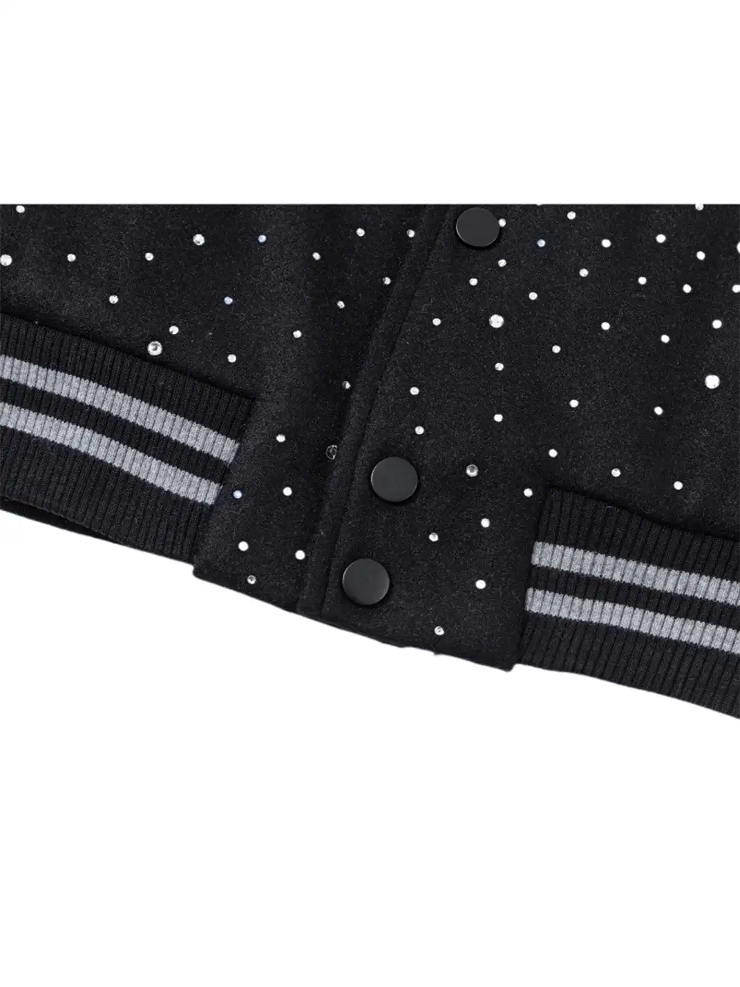 Moclose | Rhinestone Thickened Baseball Jacket