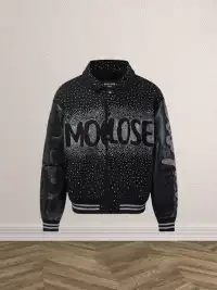 Moclose | Rhinestone Thickened Baseball Jacket