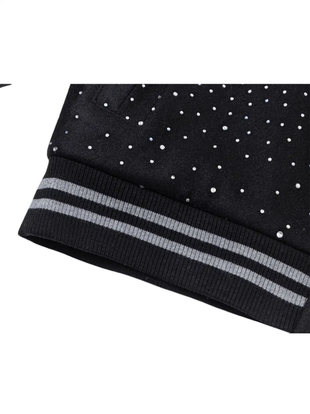 Moclose | Rhinestone Thickened Baseball Jacket
