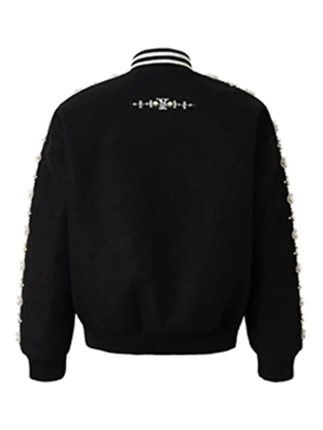 YADcrew丨Quilted Pearl Beaded Baseball Jacket
