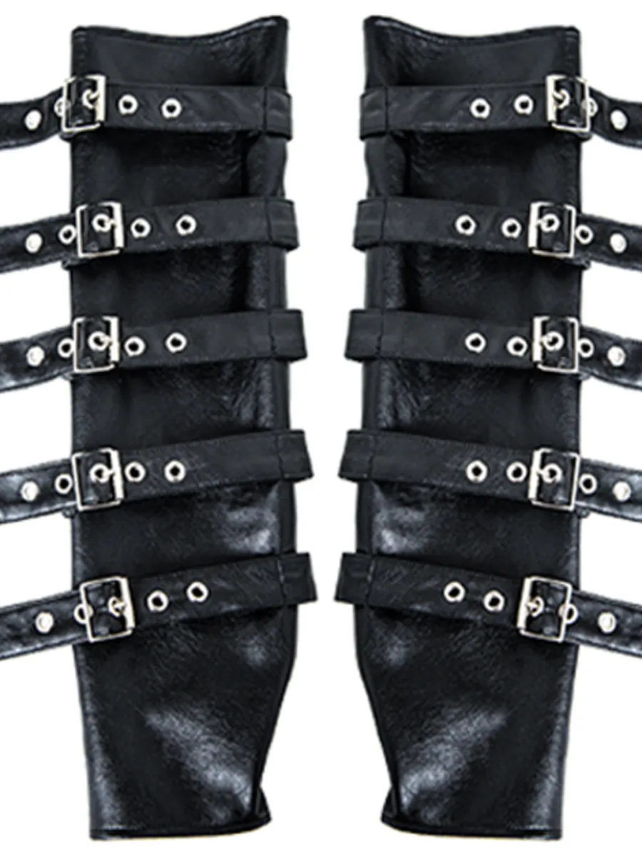 SS2L | Punk Strap Leather Gloves Street Style - 3