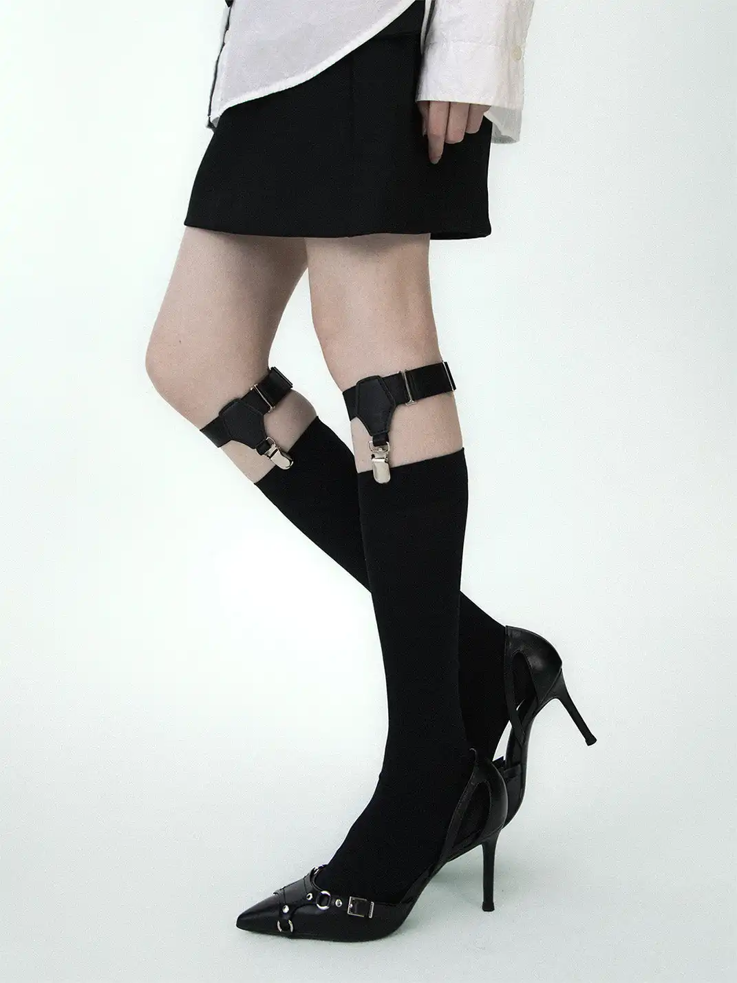 SS2L | Functional Chic Thigh High Suspender Socks