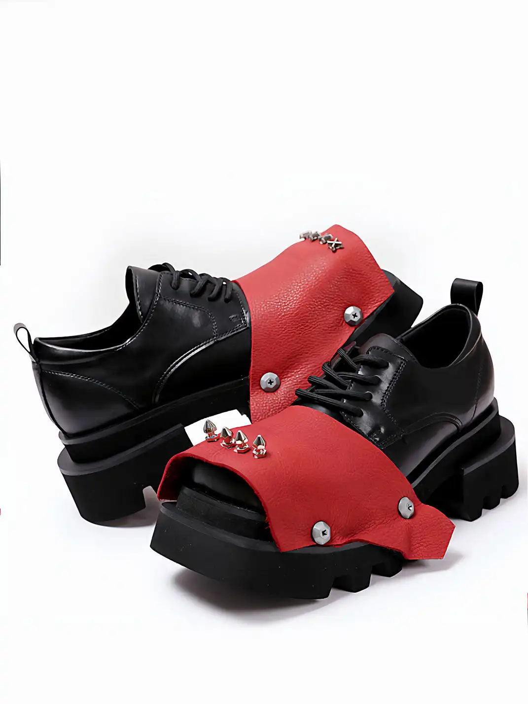 PINJIAHUI | Trendy Square-toe Derby Shoes