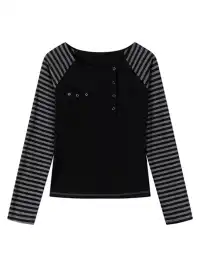 CestNous | Punk Colorblock Raglan Long Sleeve Tee
