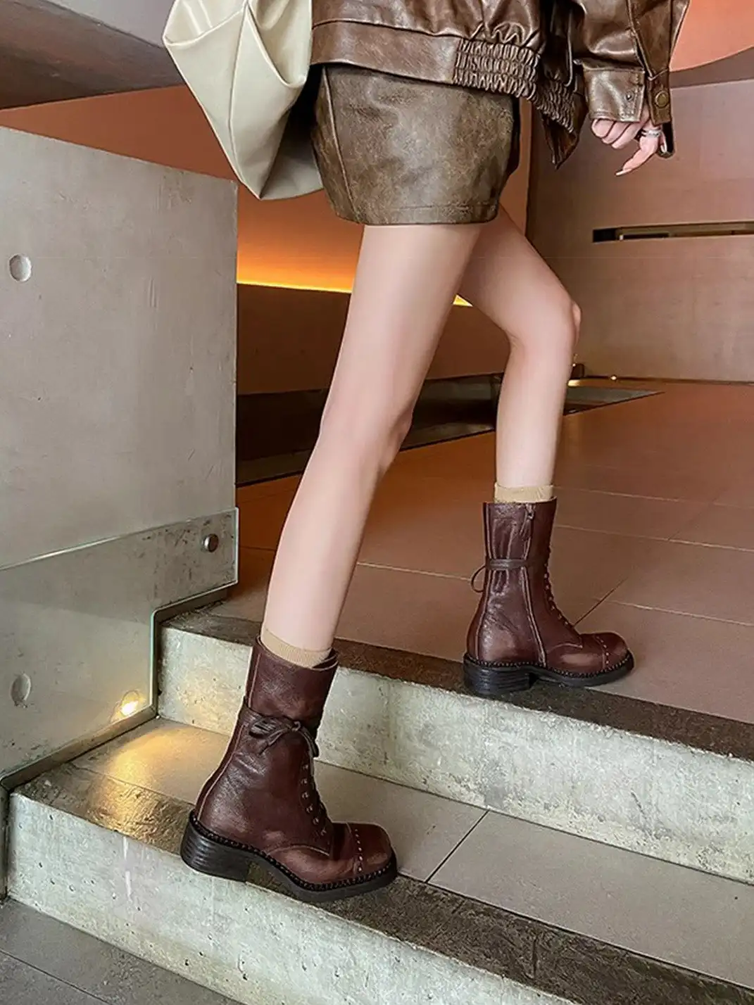 OLDMEOW | Genuine Leather Martin Boots