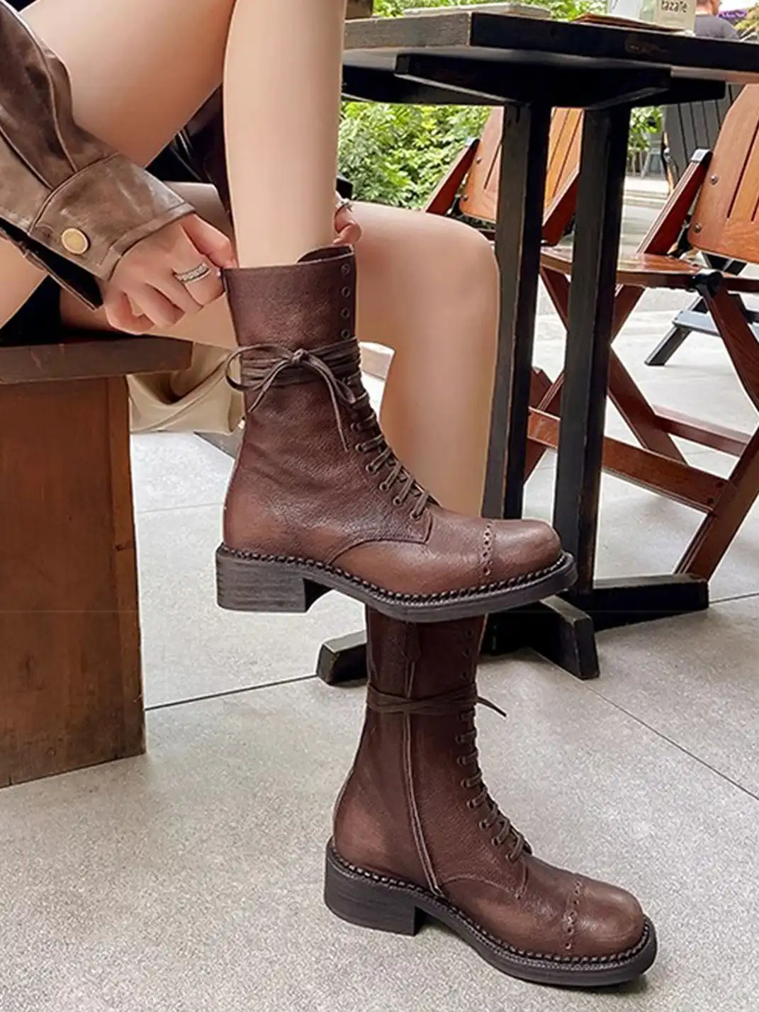 OLDMEOW | Genuine Leather Martin Boots