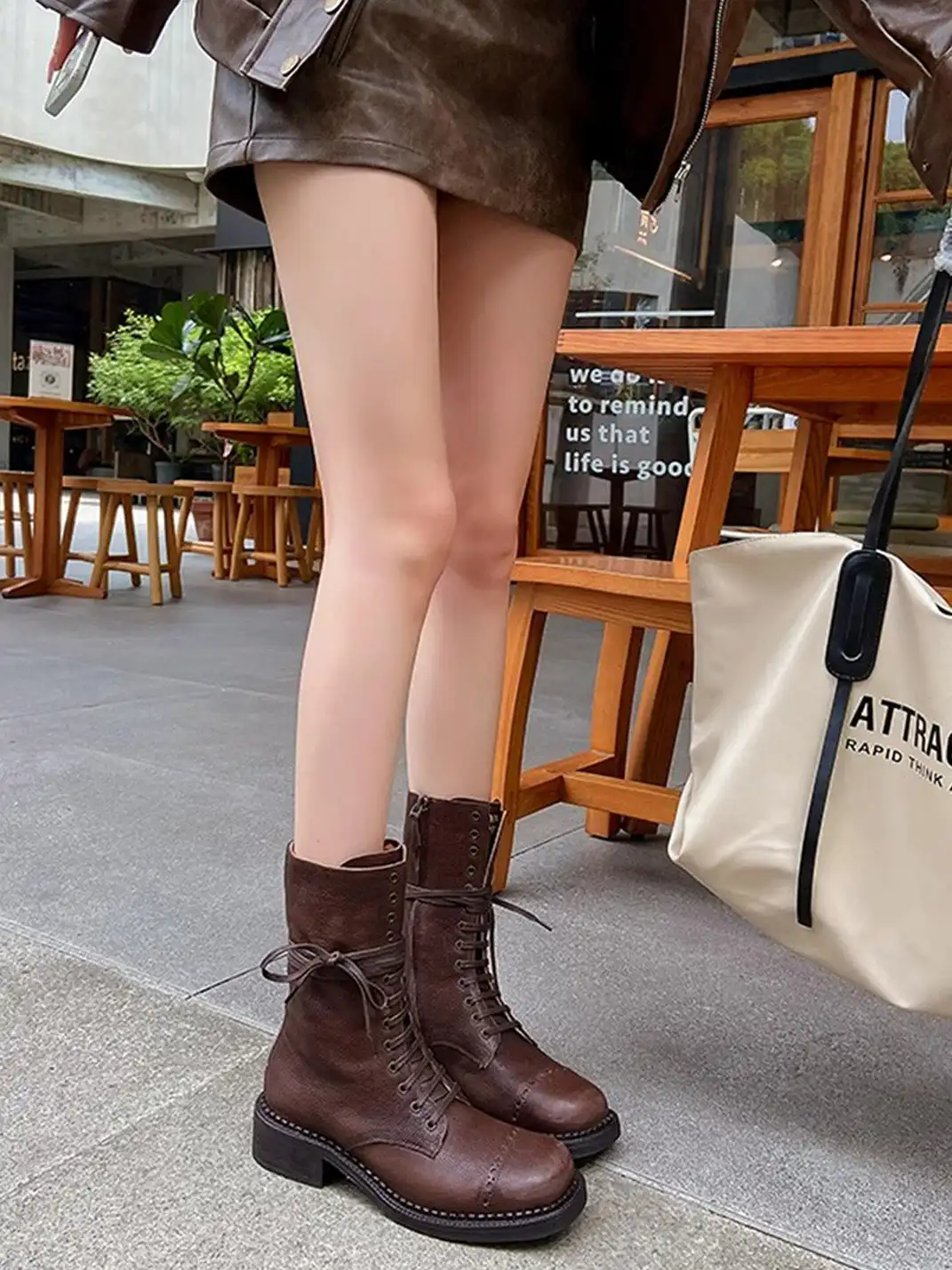 OLDMEOW | Genuine Leather Martin Boots