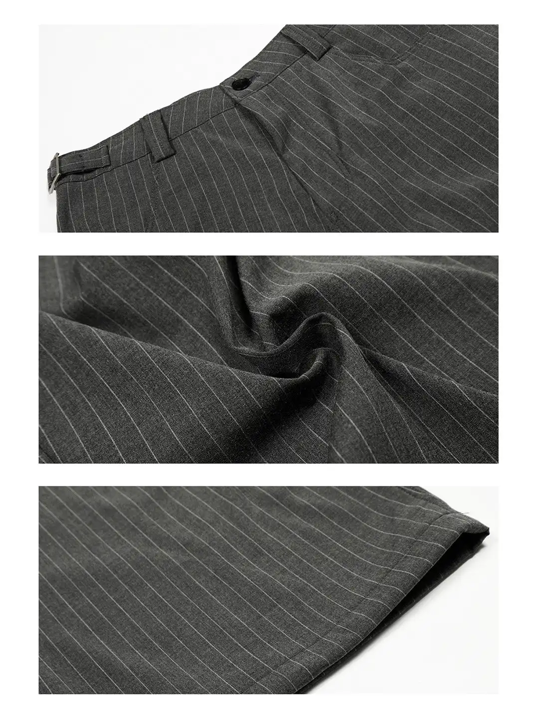 FLYOFF | Vintage Pinstripe Pleated Relaxed Trousers
