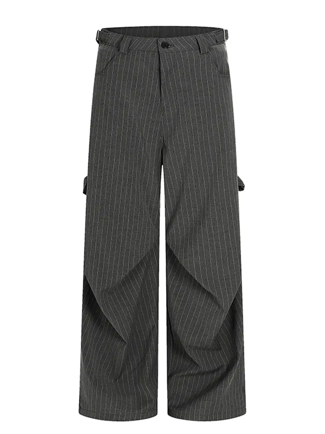 FLYOFF | Vintage Pinstripe Pleated Relaxed Trousers