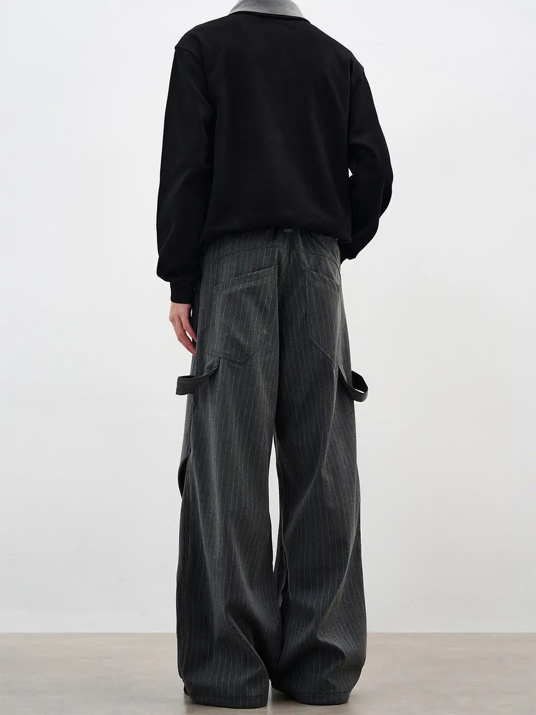 FLYOFF | Vintage Pinstripe Pleated Relaxed Trousers