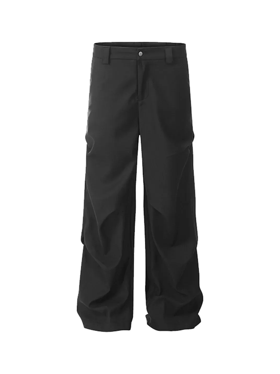 FLYOFF | High-End Wrinkled Black Slacks
