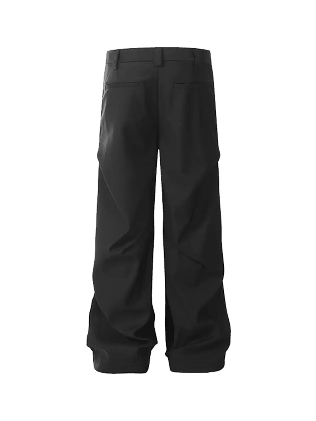 FLYOFF | High-End Wrinkled Black Slacks