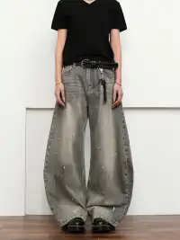 FLYOFF | Vintage Street-Style Washed Jeans