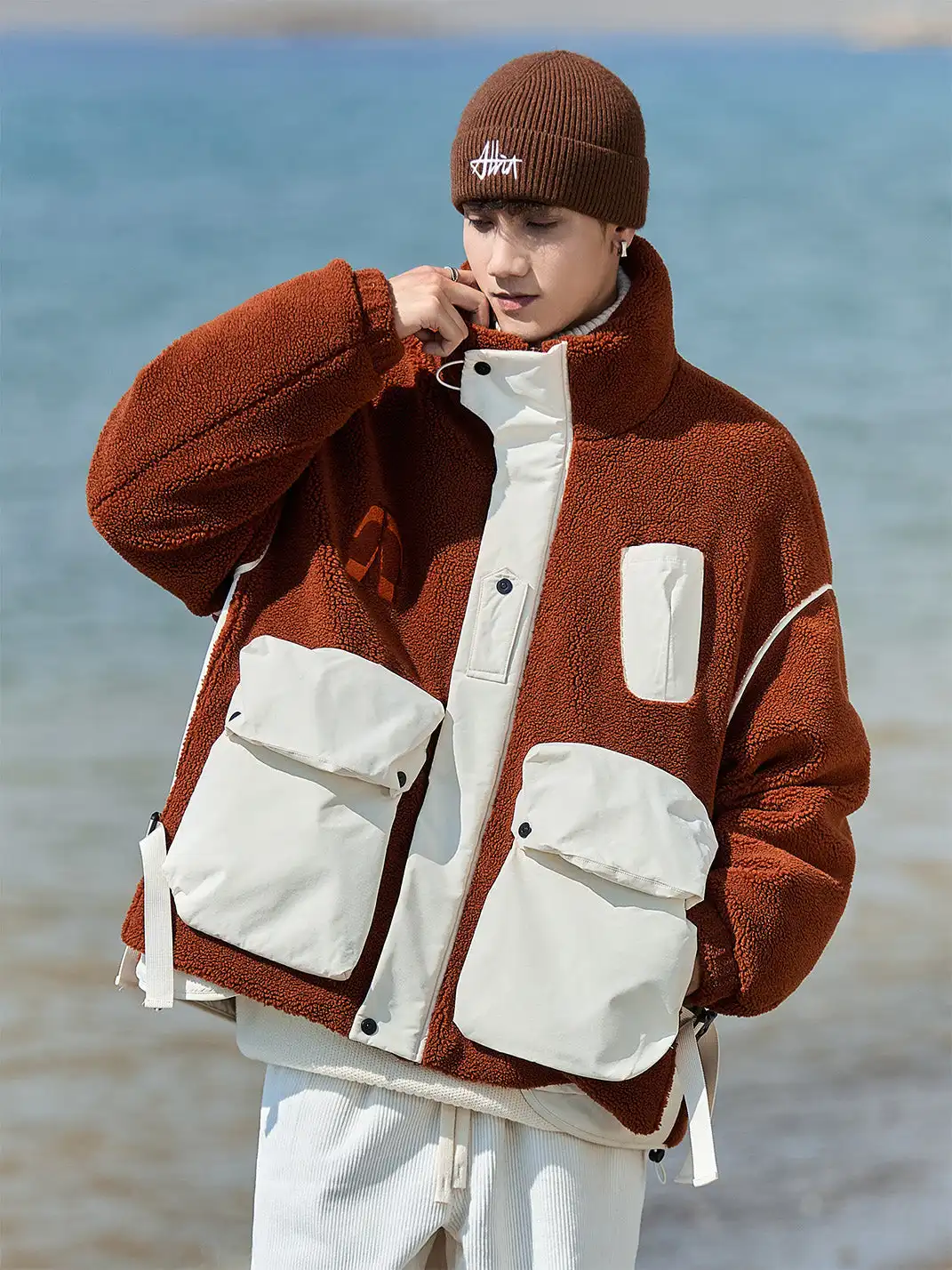 GURBAKS | Faux Fur & Down Hybrid Bomber Jacket