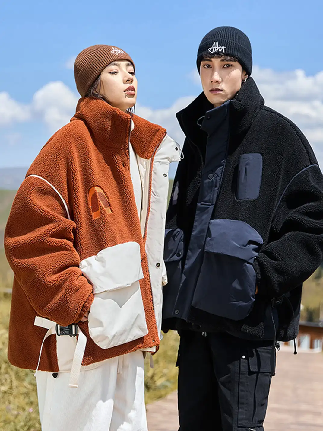 GURBAKS | Faux Fur & Down Hybrid Bomber Jacket