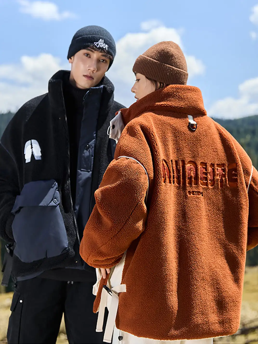 GURBAKS | Faux Fur & Down Hybrid Bomber Jacket