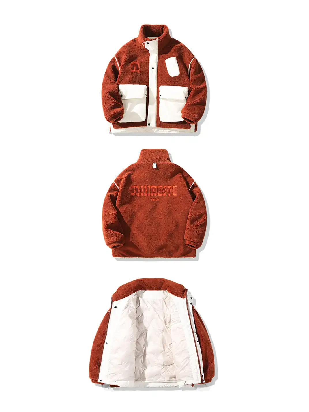 GURBAKS | Faux Fur & Down Hybrid Bomber Jacket