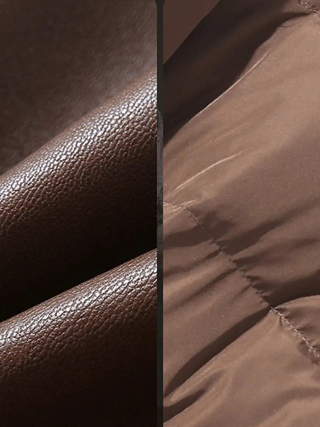 GURBAKS | Detachable Shearling Collar Leather Bomber Jacket