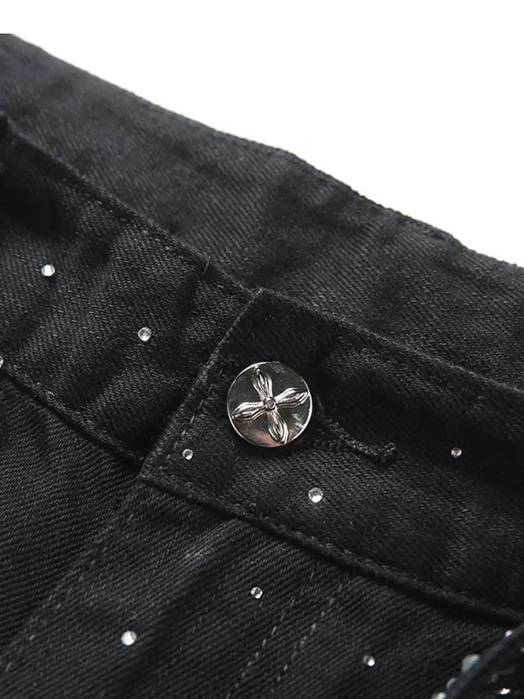GURBAKS | Studded Denim Streetwear Loose Fit Jeans