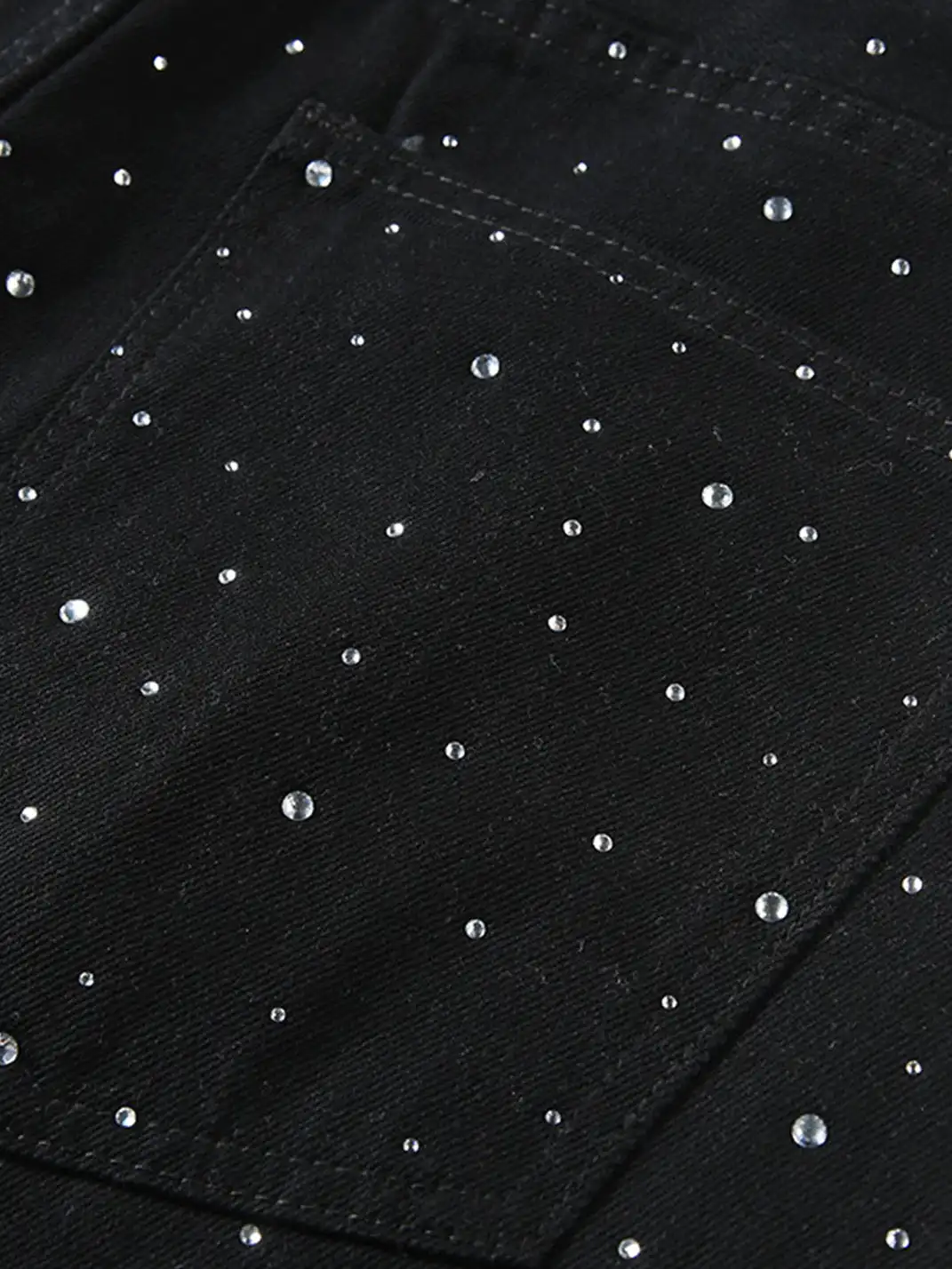 GURBAKS | Studded Denim Streetwear Loose Fit Jeans
