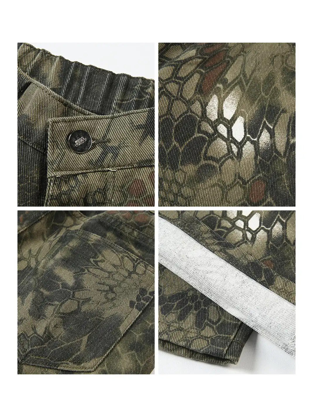 GURBAKS | Men's Camouflage Floral Straight-Leg Jeans