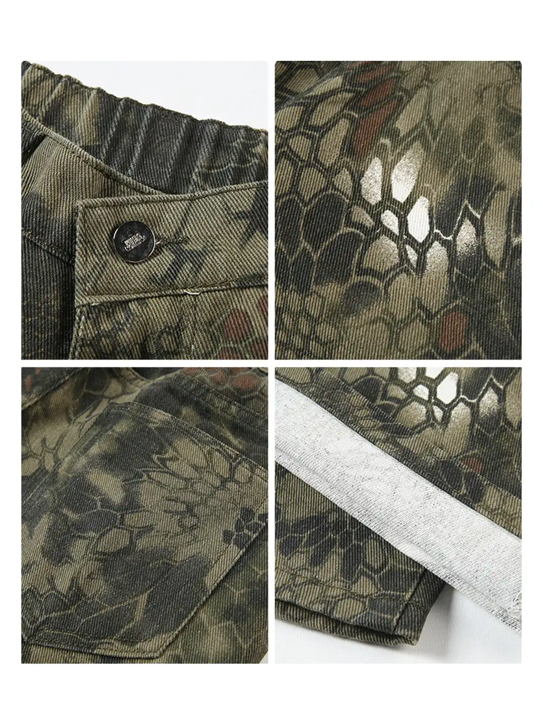 GURBAKS | Men's Camouflage Floral Straight-Leg Jeans