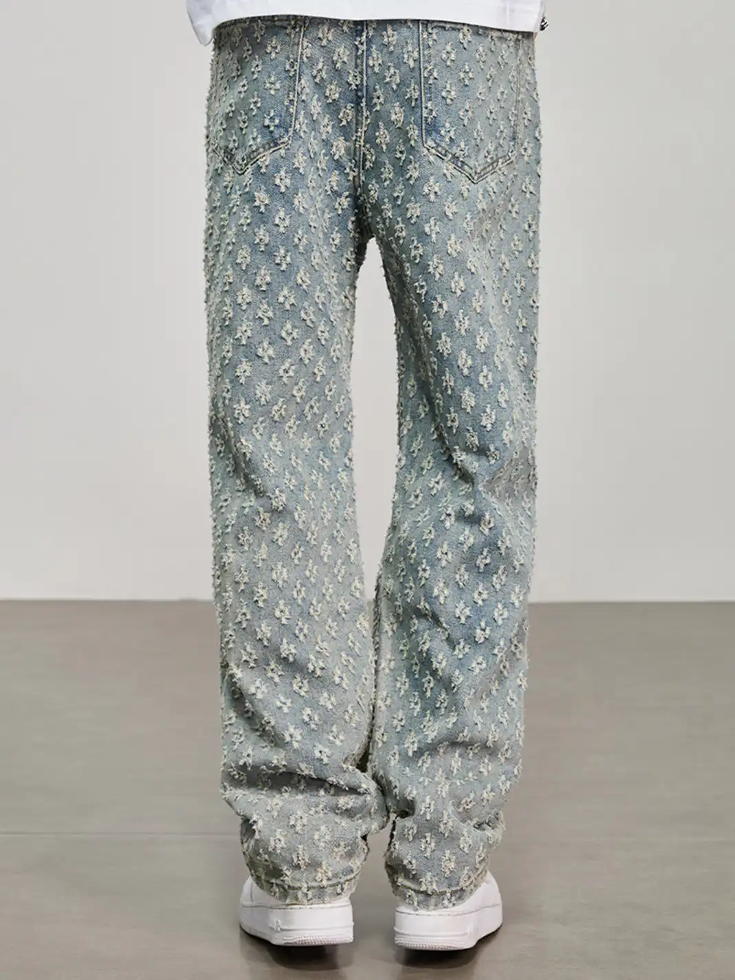 GURBAKS | Vintage Floral Straight-Leg Denim Pants