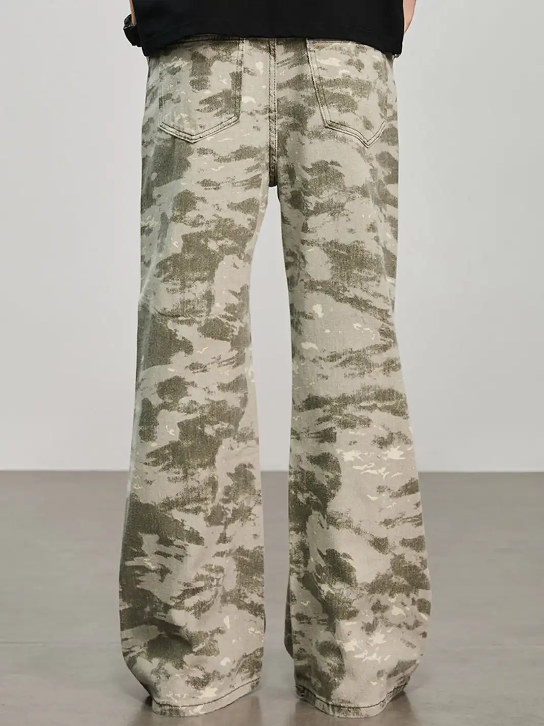 GURBAKS | Camouflage Wide-Leg Straight-Leg Casual Pants
