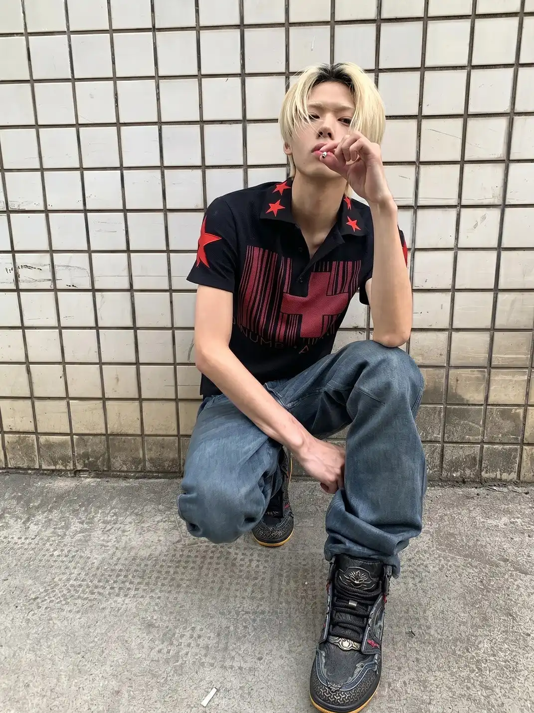 SGSX | Wukong-Armor High-Top Sneakers - Black&Gold