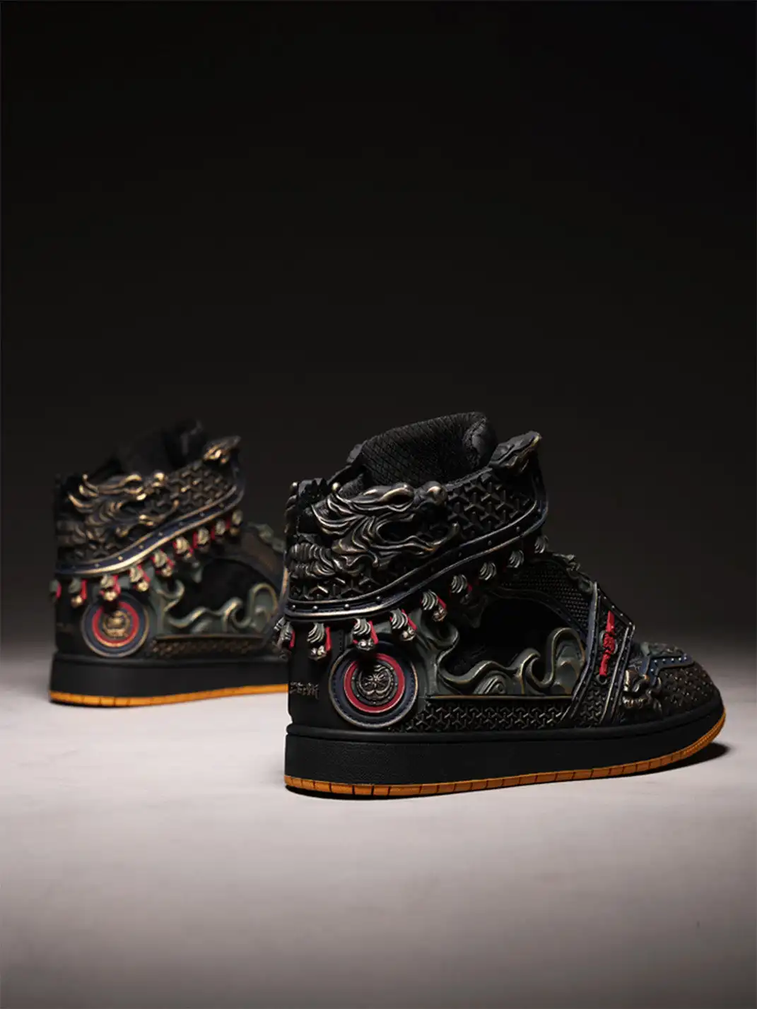 SGSX | Wukong-Armor High-Top Sneakers - Black&Gold