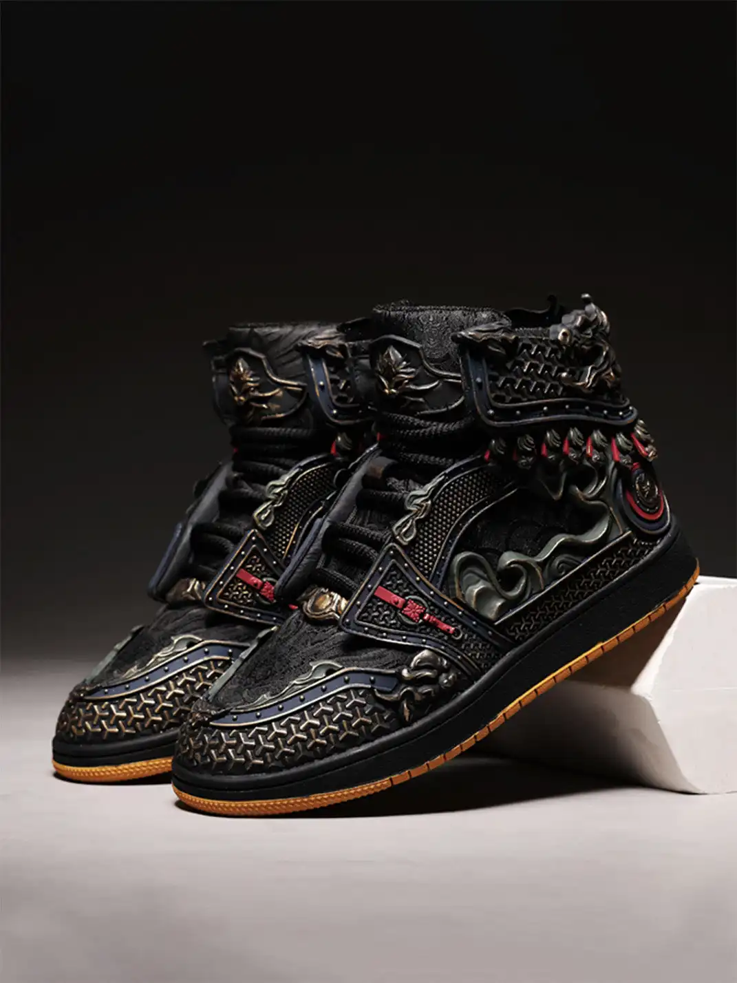 SGSX | Wukong-Armor High-Top Sneakers - Black&Gold