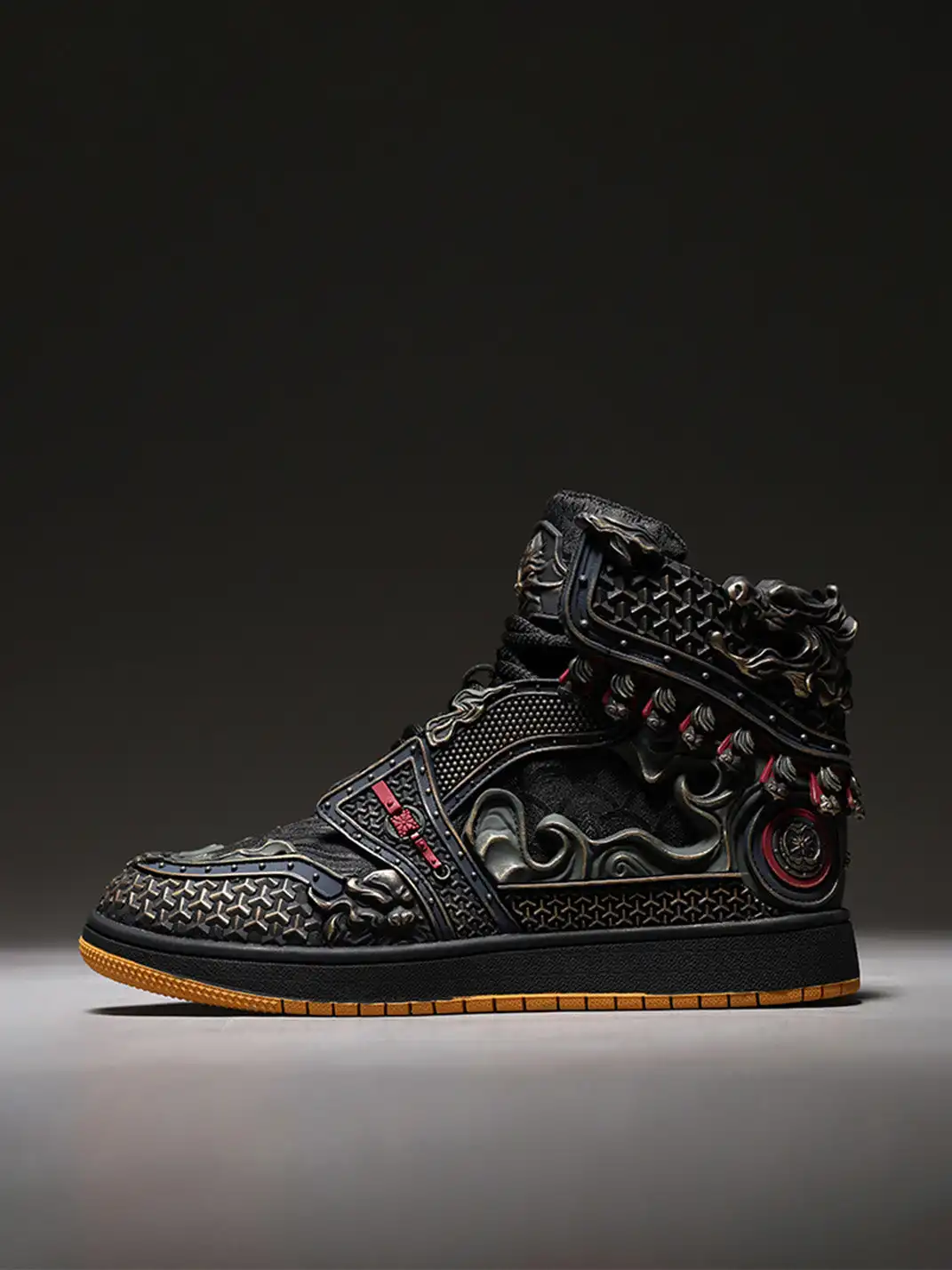 SGSX | Wukong-Armor High-Top Sneakers - Black&Gold