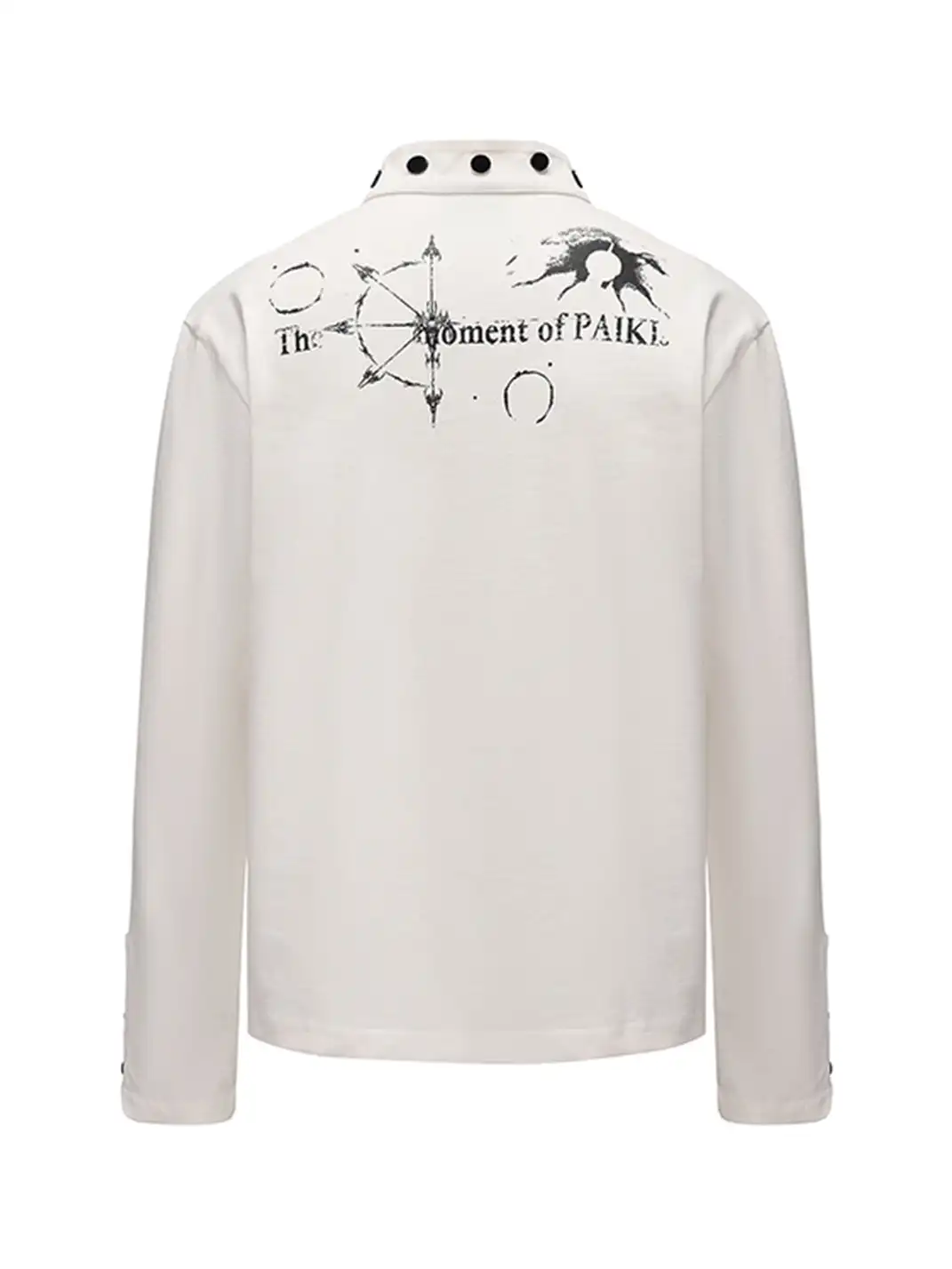 PAIKI | Print Henley Long Sleeve Sweatshirt