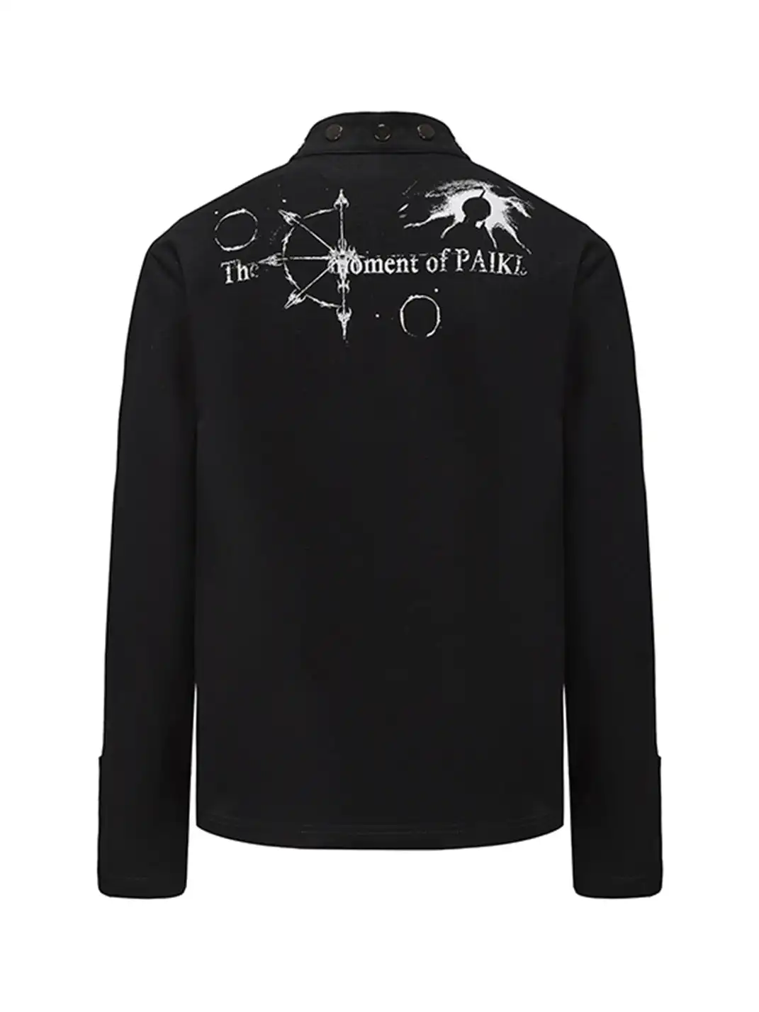 PAIKI | Print Henley Long Sleeve Sweatshirt