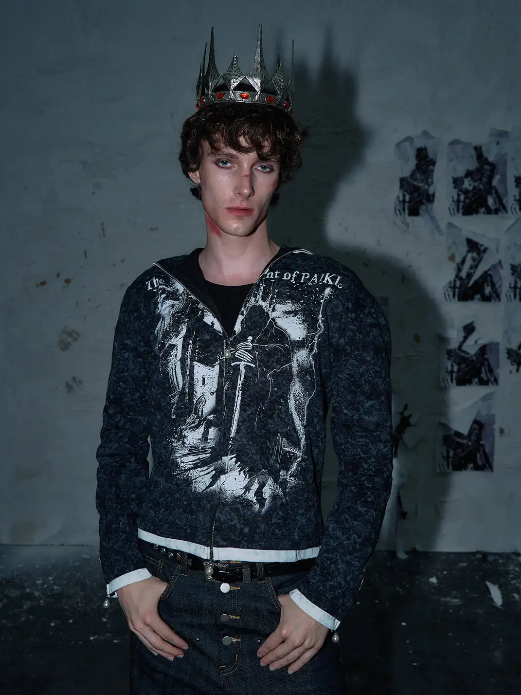 PAIKI | Print Zip-Up Hoodie