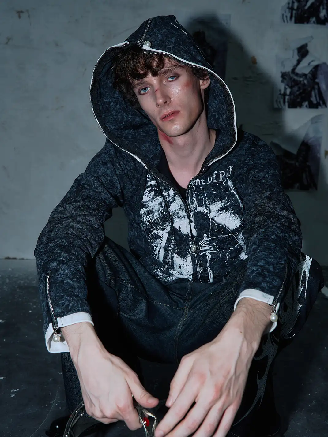 PAIKI | Print Zip-Up Hoodie