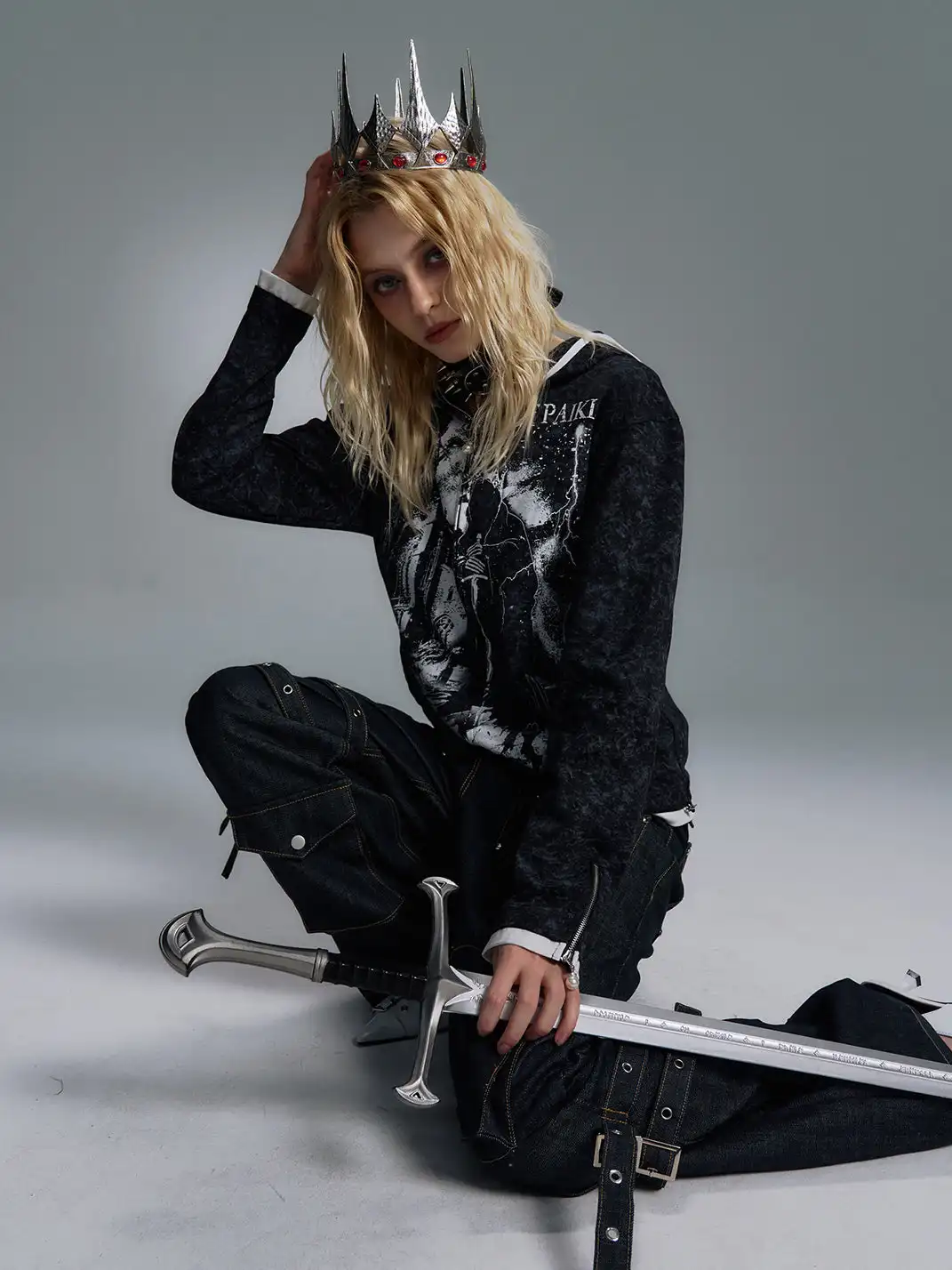 PAIKI | Print Zip-Up Hoodie
