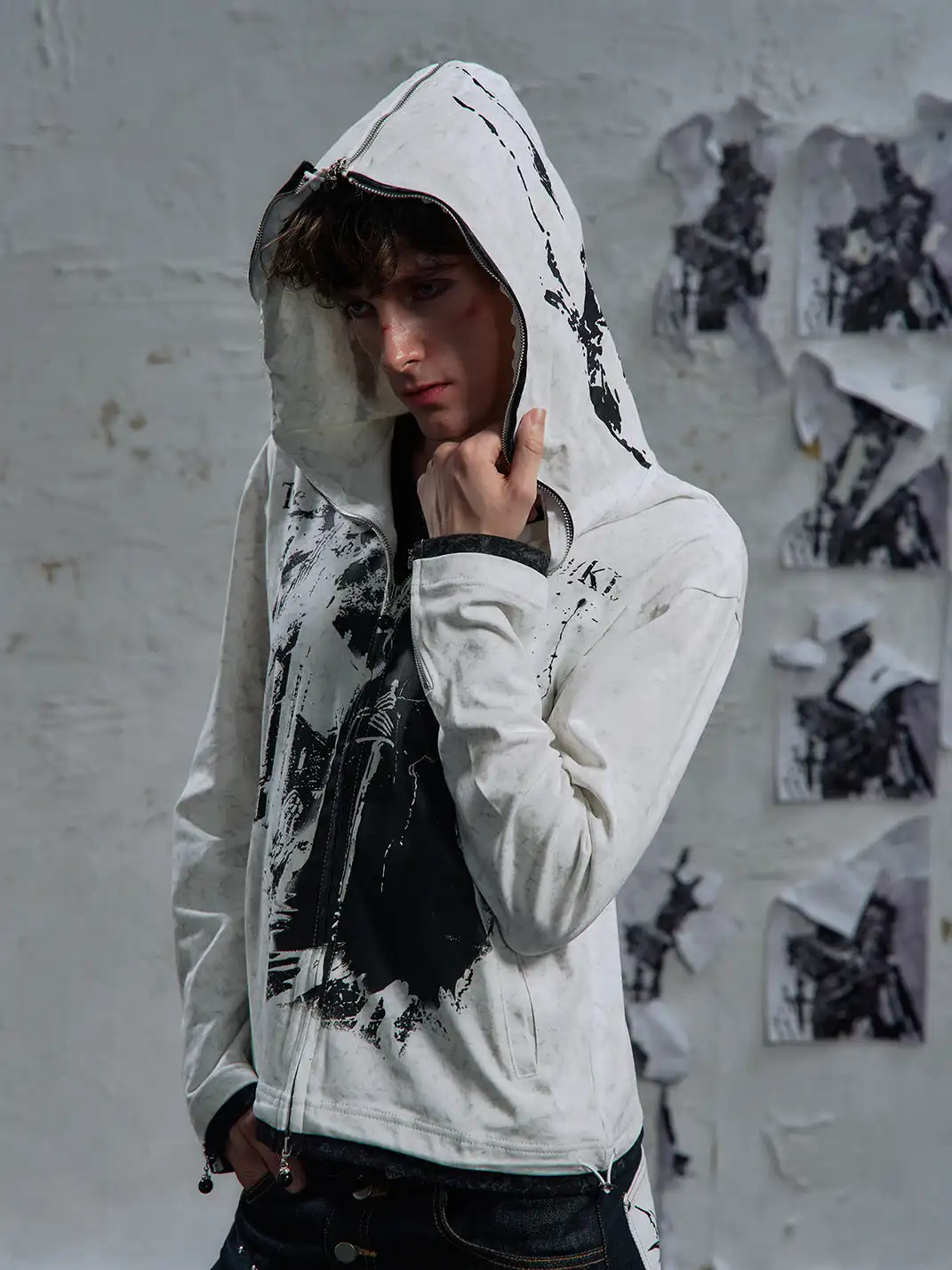 PAIKI | Print Zip-Up Hoodie