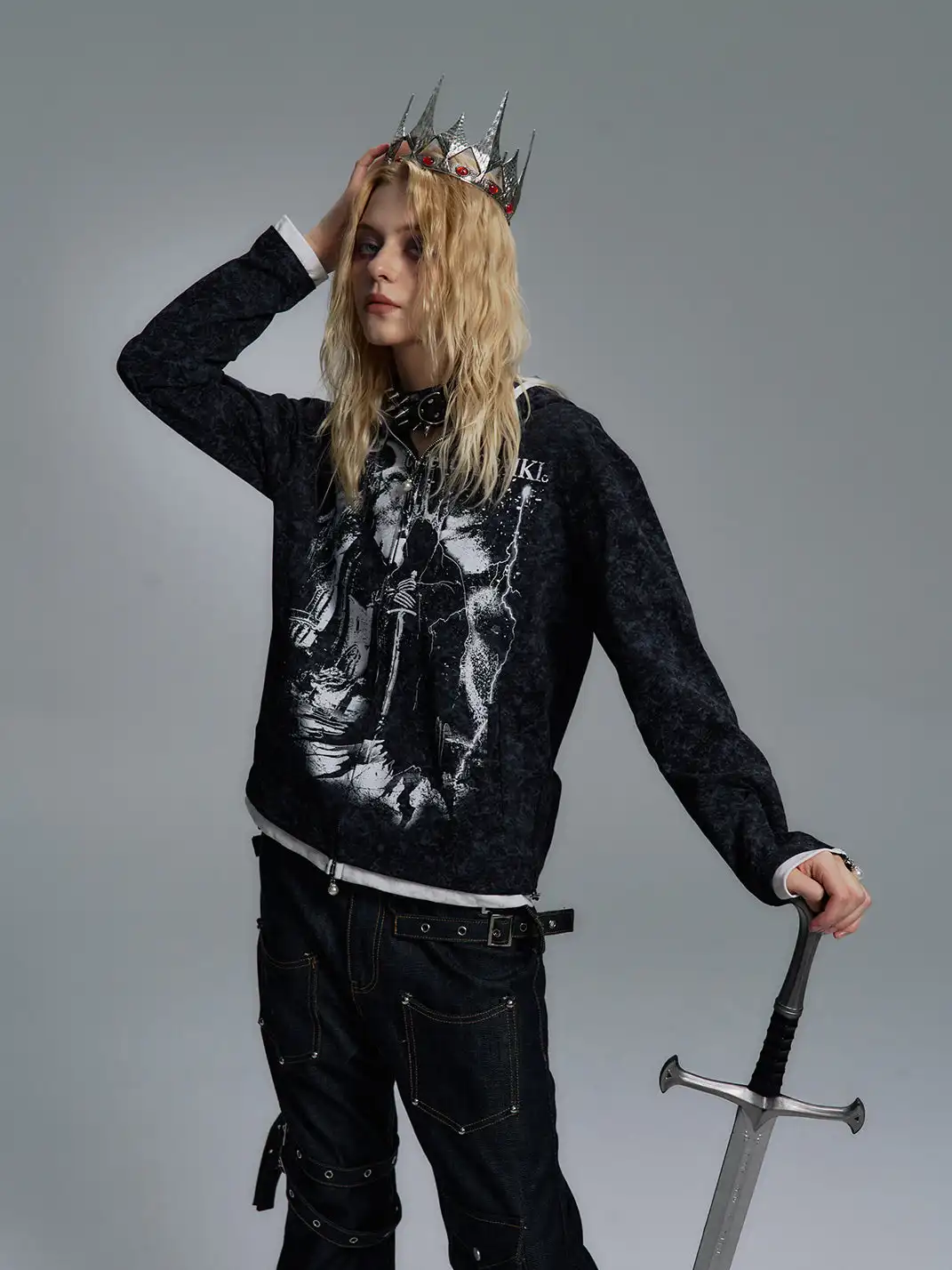 PAIKI | Print Zip-Up Hoodie