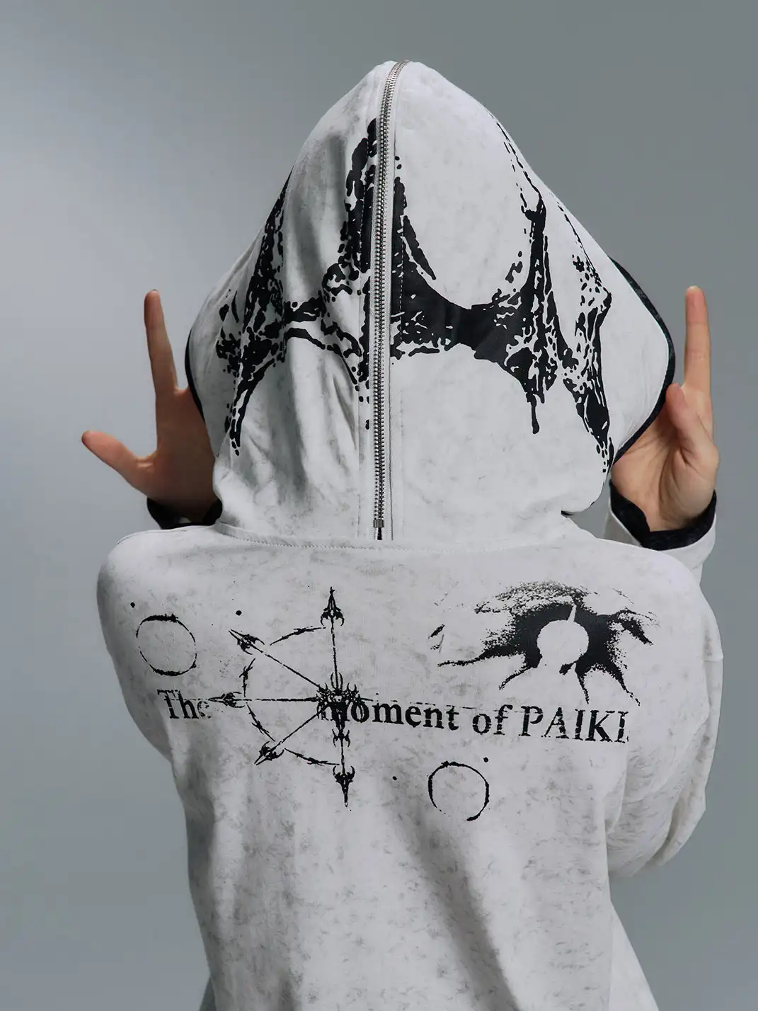 PAIKI | Print Zip-Up Hoodie