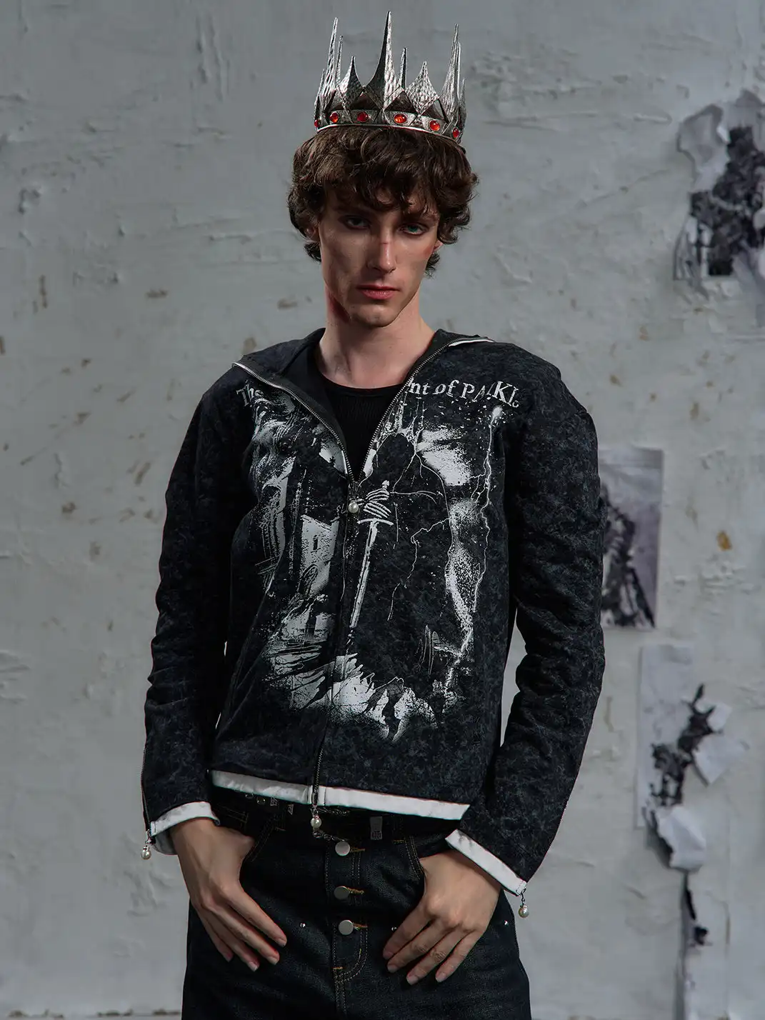 PAIKI | Print Zip-Up Hoodie
