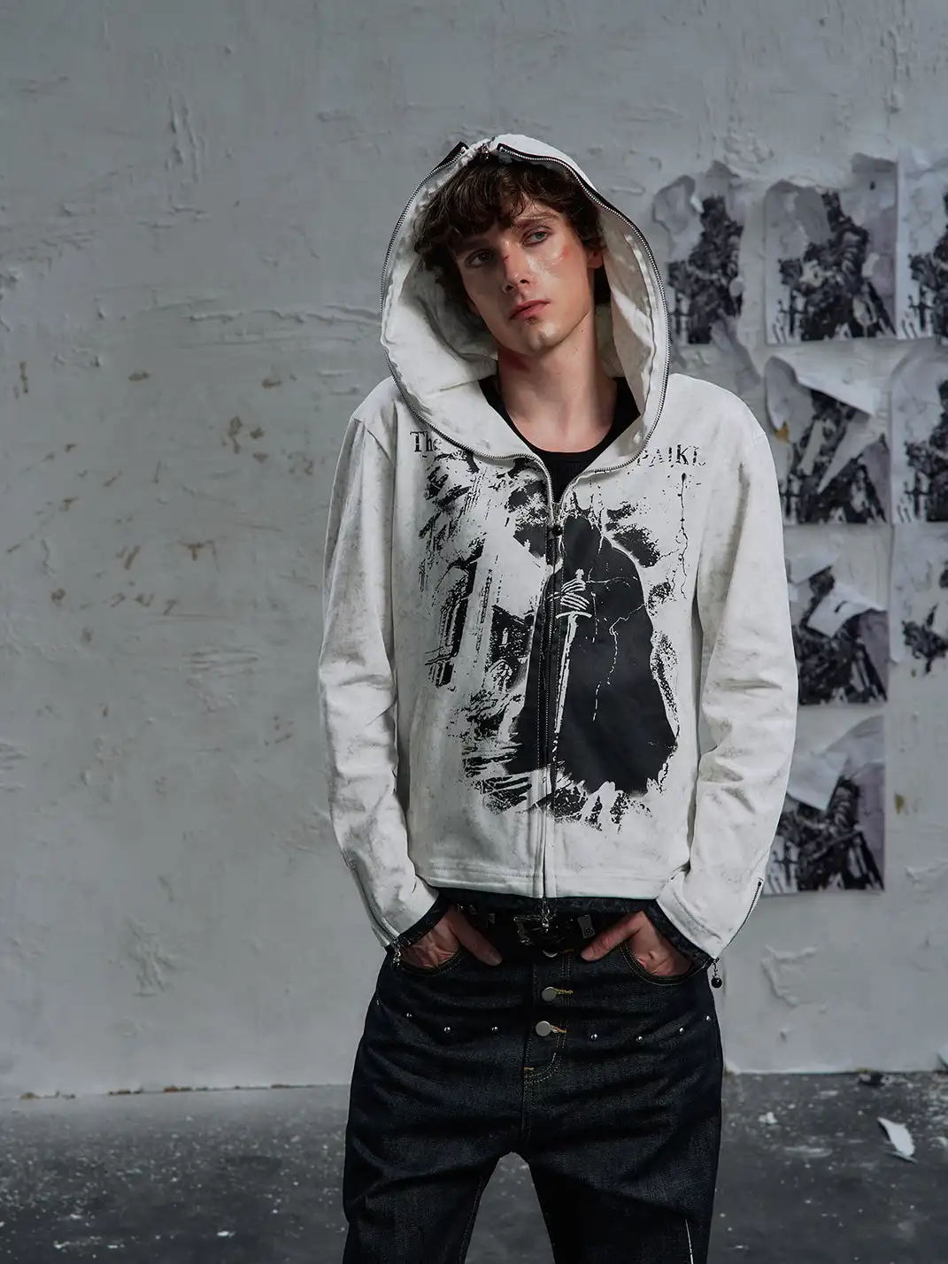 PAIKI | Print Zip-Up Hoodie
