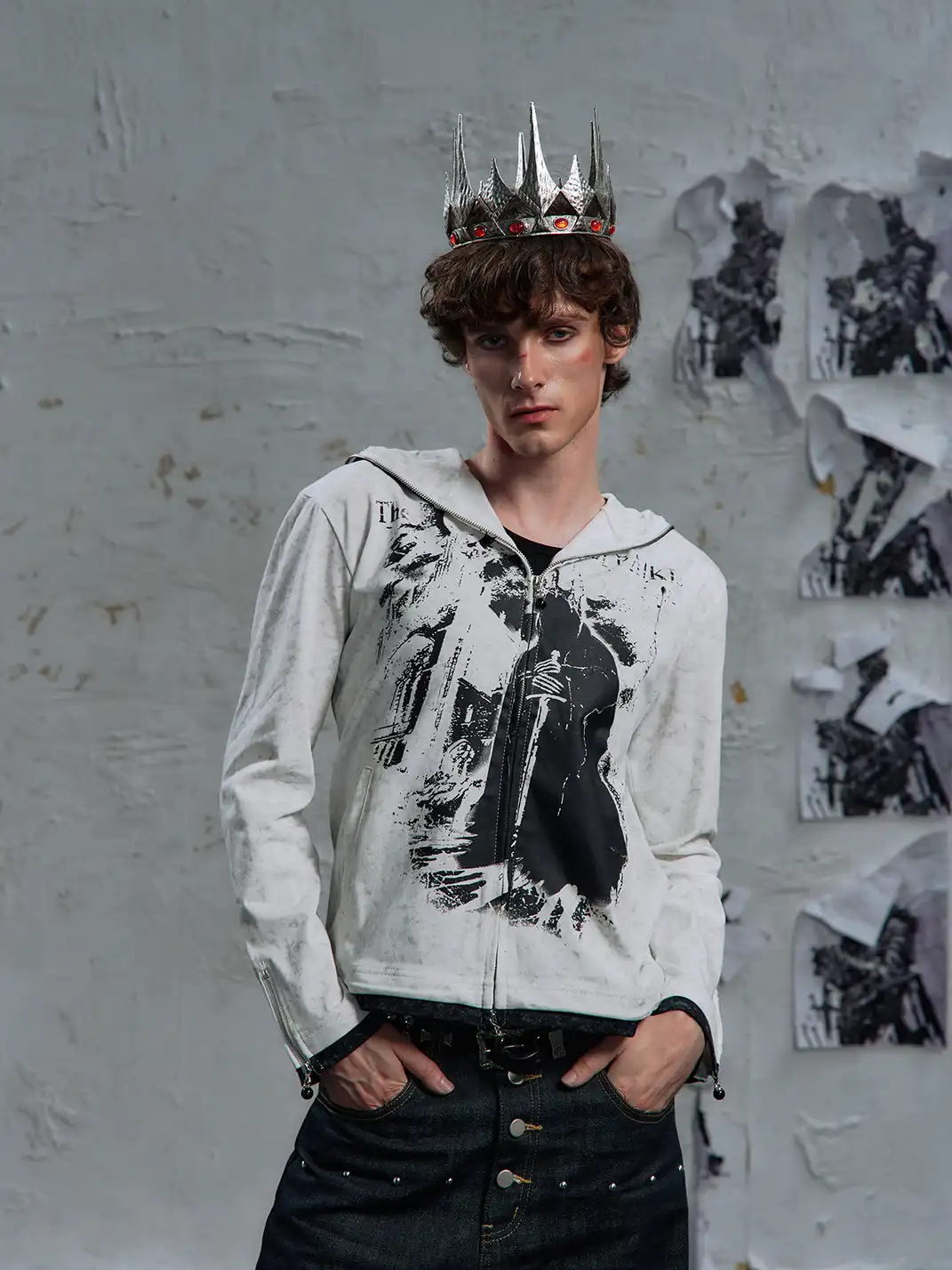 PAIKI | Print Zip-Up Hoodie